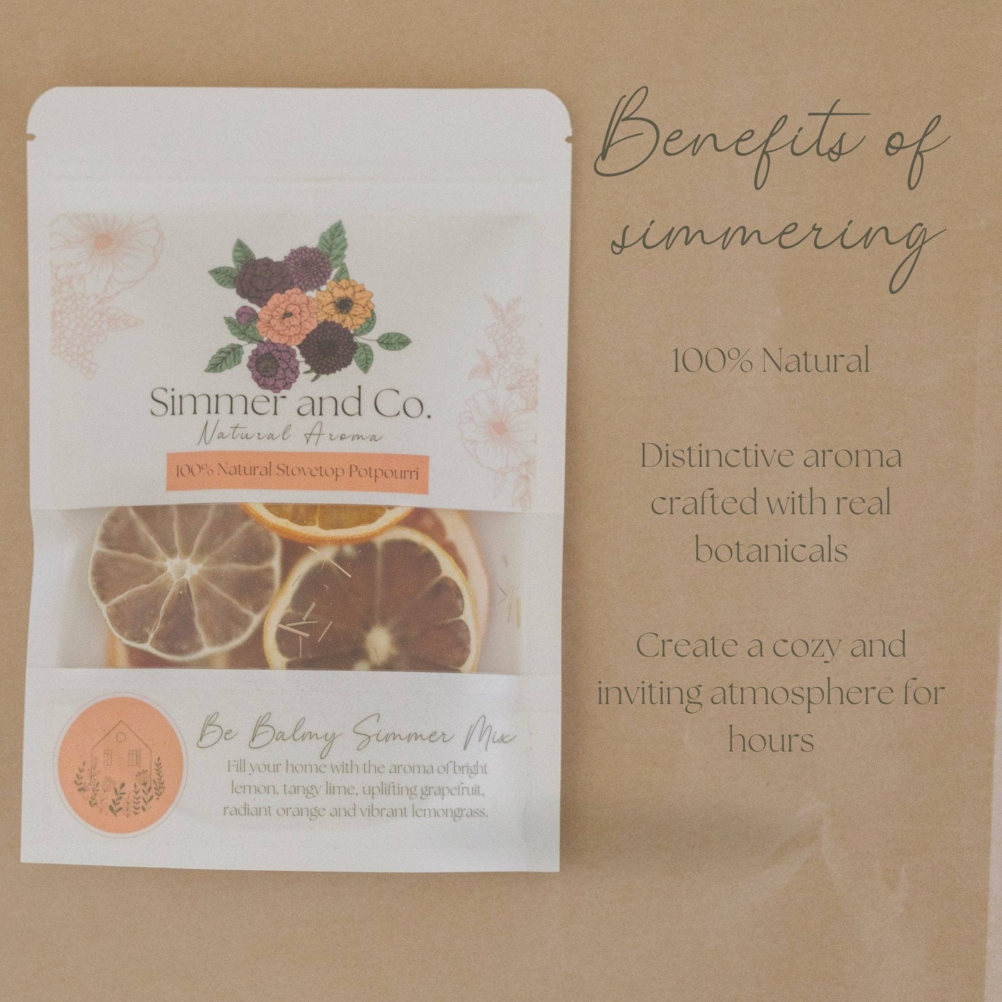 Be Balmy Simmer Pot Mix, Natural Citrus Grove Aroma
