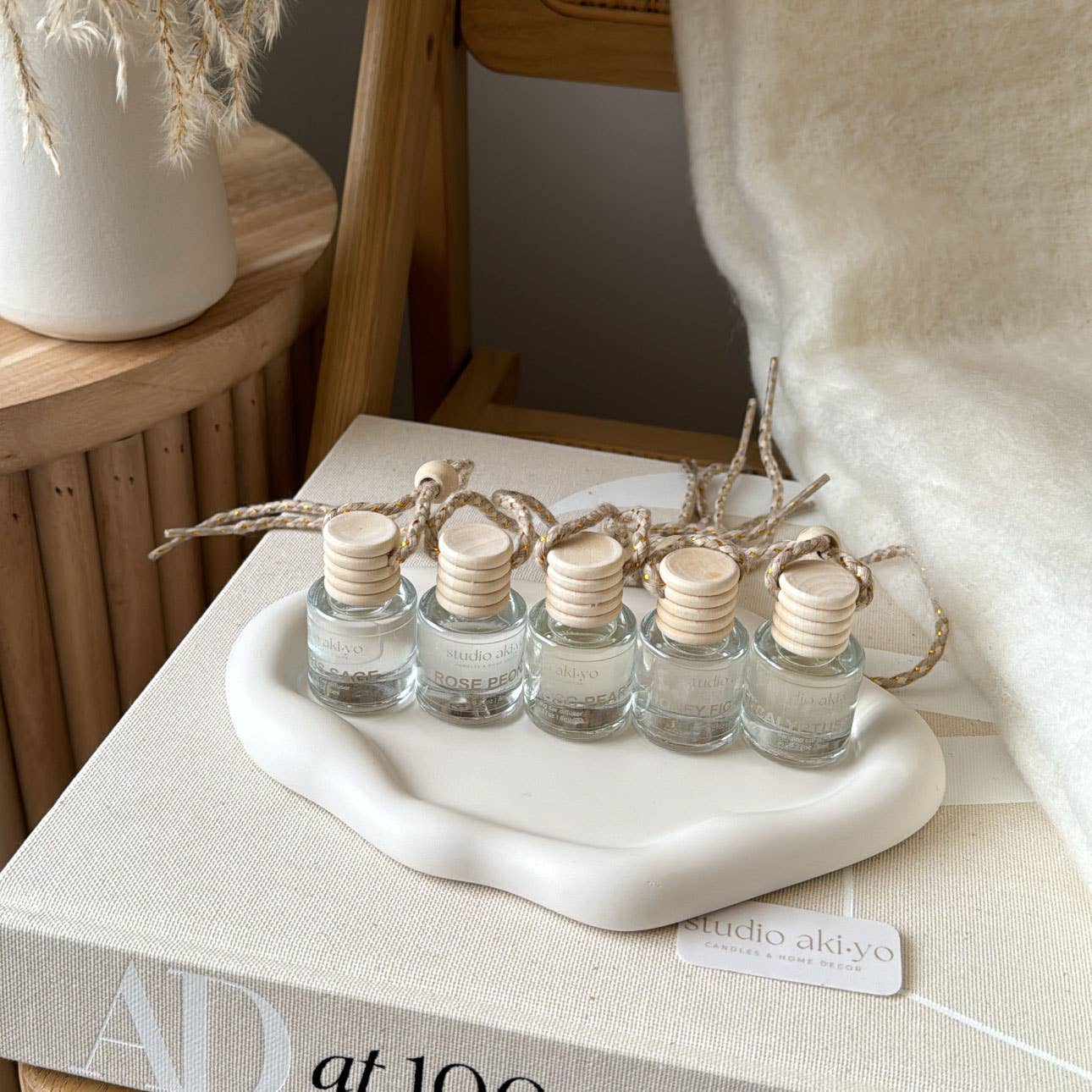 White Fir Peach Car Diffuser | Woodsy Winter