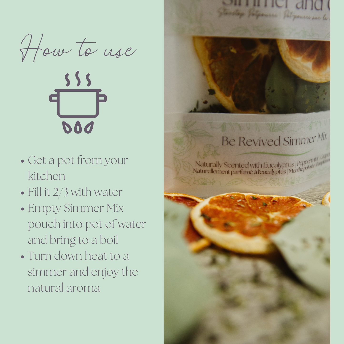 Be Revived Simmer Pot Mix, Stovetop Potpourri