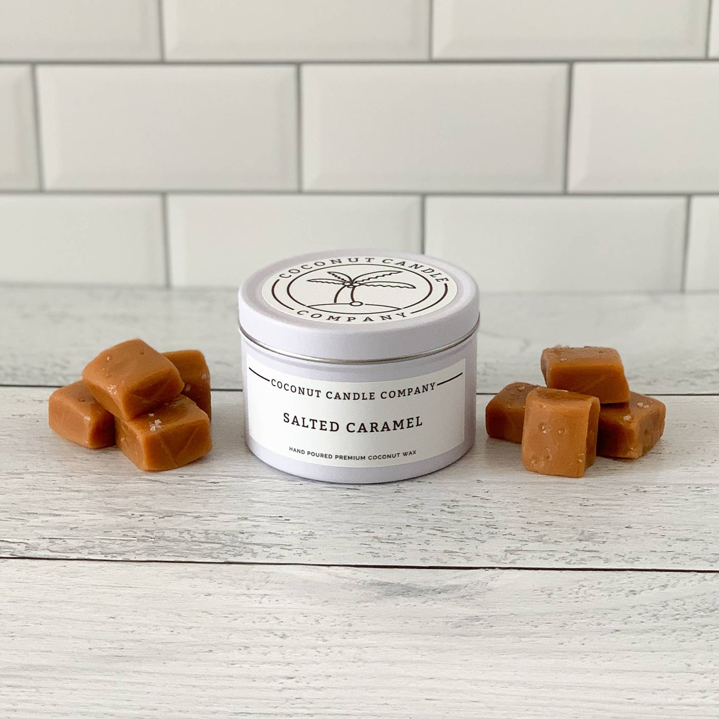 Salted Caramel Metal Tin Candle