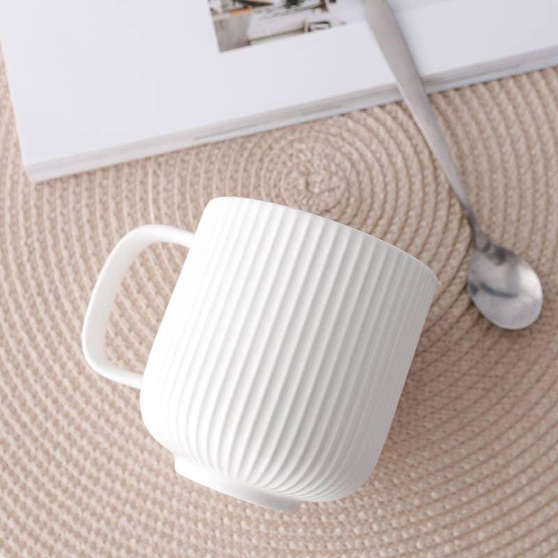 Fluted Ceramic Mug