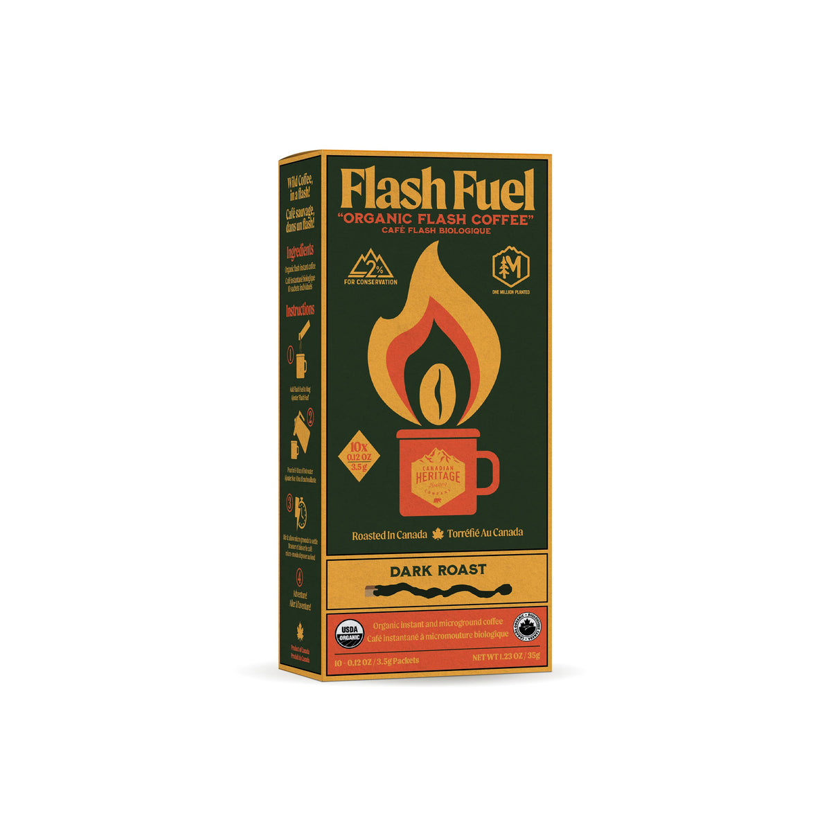 Flash Fuel Organic Instant Coffee - Matchbox - Dark Roast