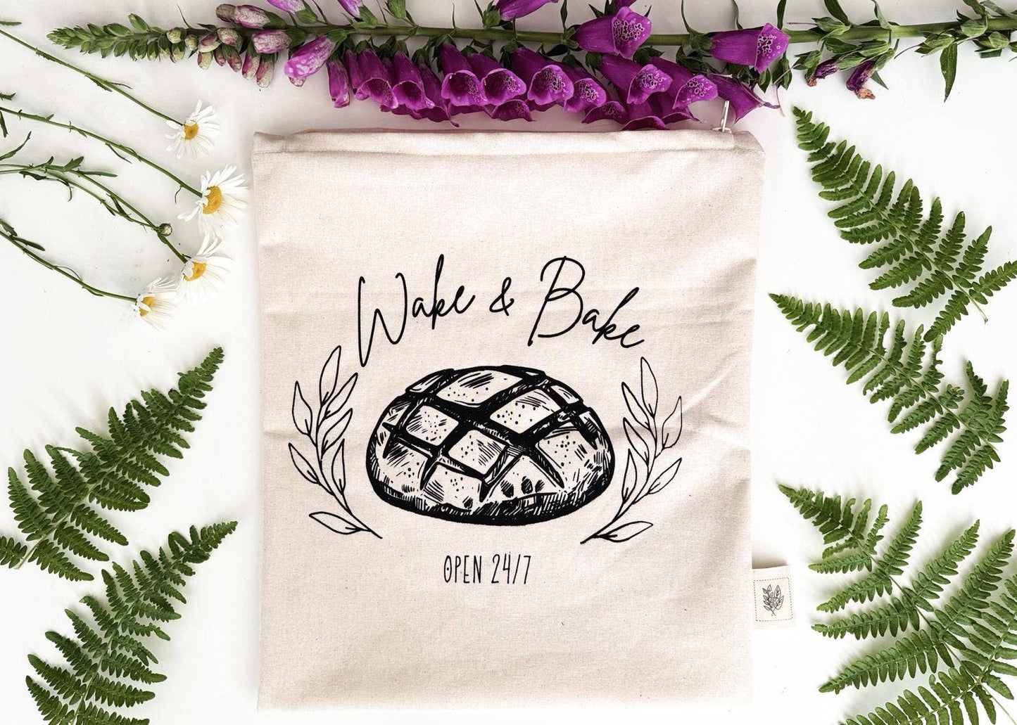 Bread Storage Bag/ Wake & Bake/Lined Bag