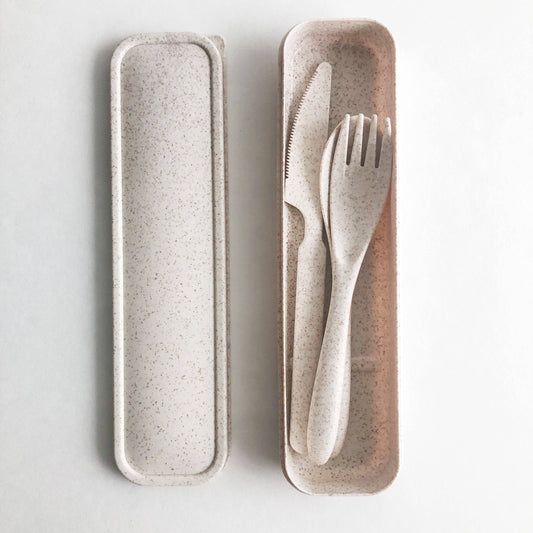 Reusable Wheat Straw Cutlery Set