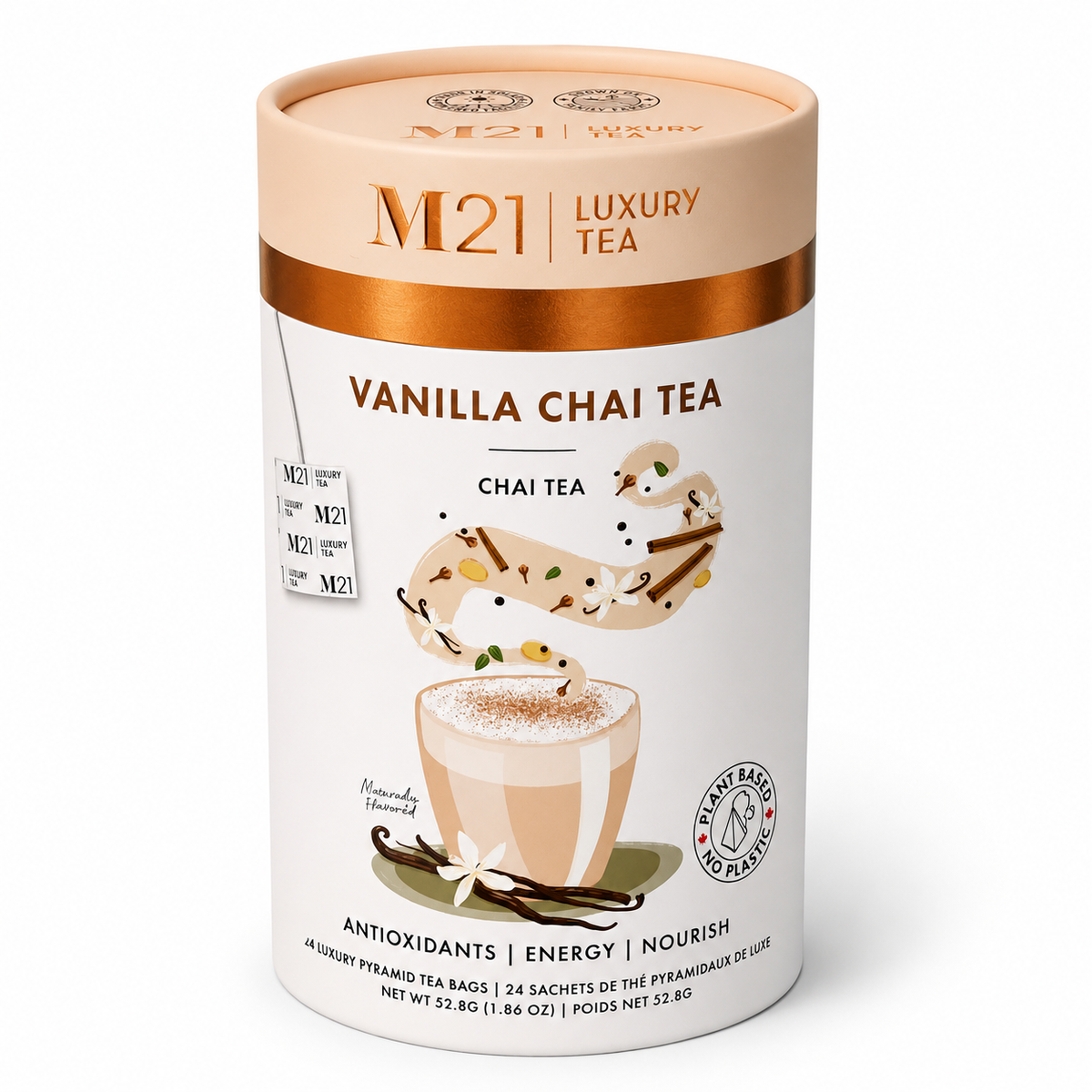 Tega Organic Tea - Vanilla Chai Luxury Black Tea | Canadian | 24ct
