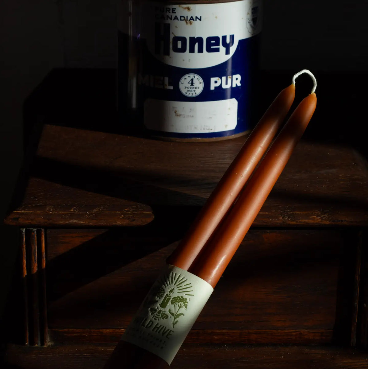 Wild Hive Apiary - 10" Terracotta Hand-Dipped Tapers (Pair)