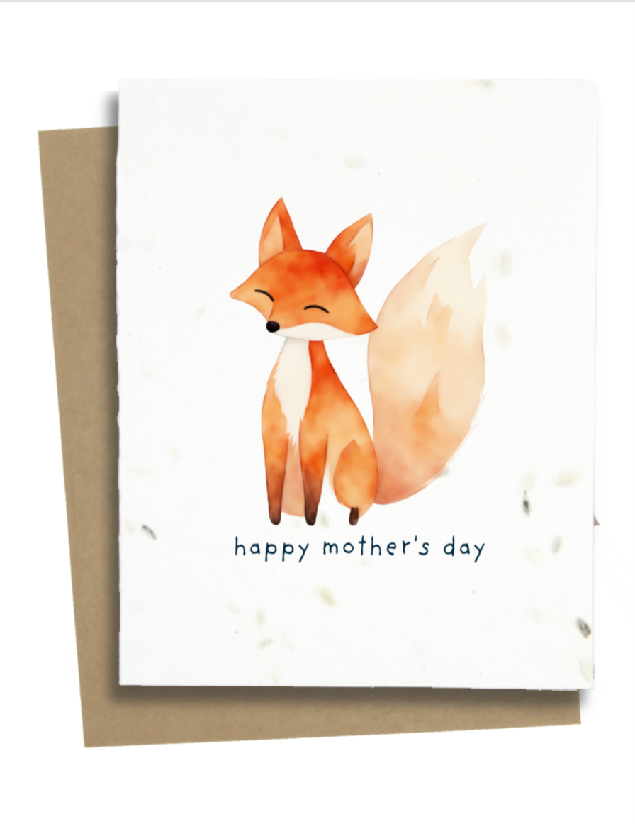 Happy Mothers Day Fox Card