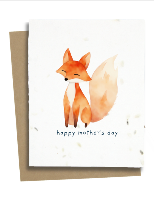 Happy Mothers Day Fox Card