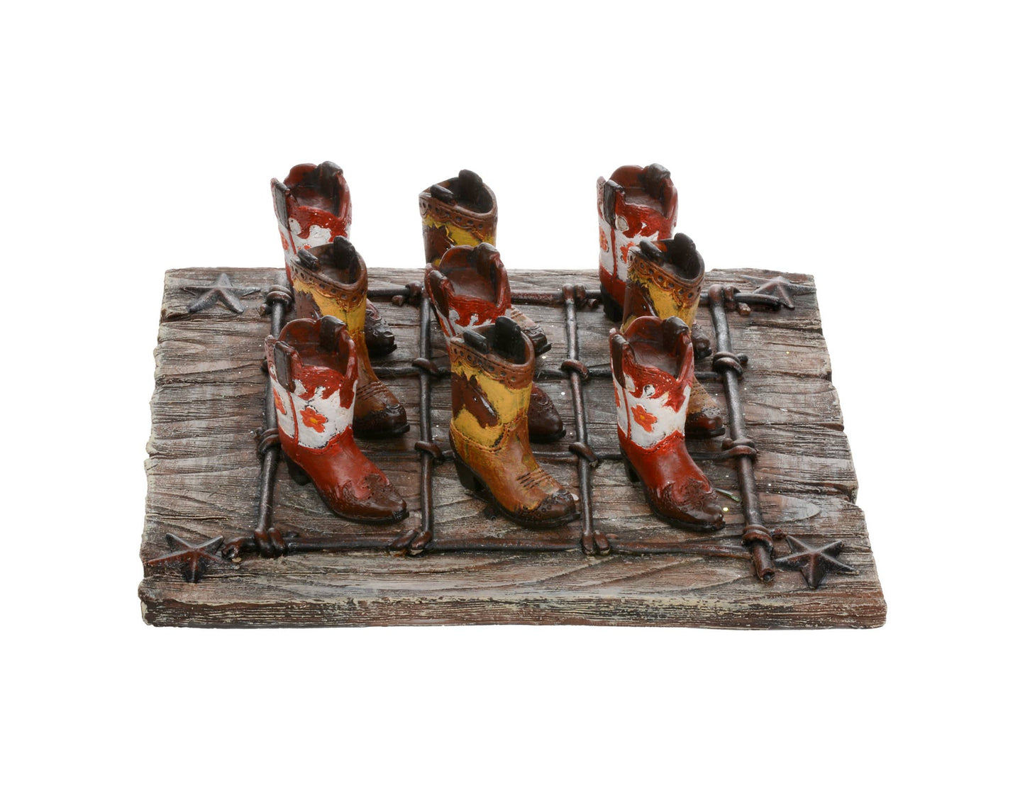 8X7" Cowboy Boot Tic Tac Toe