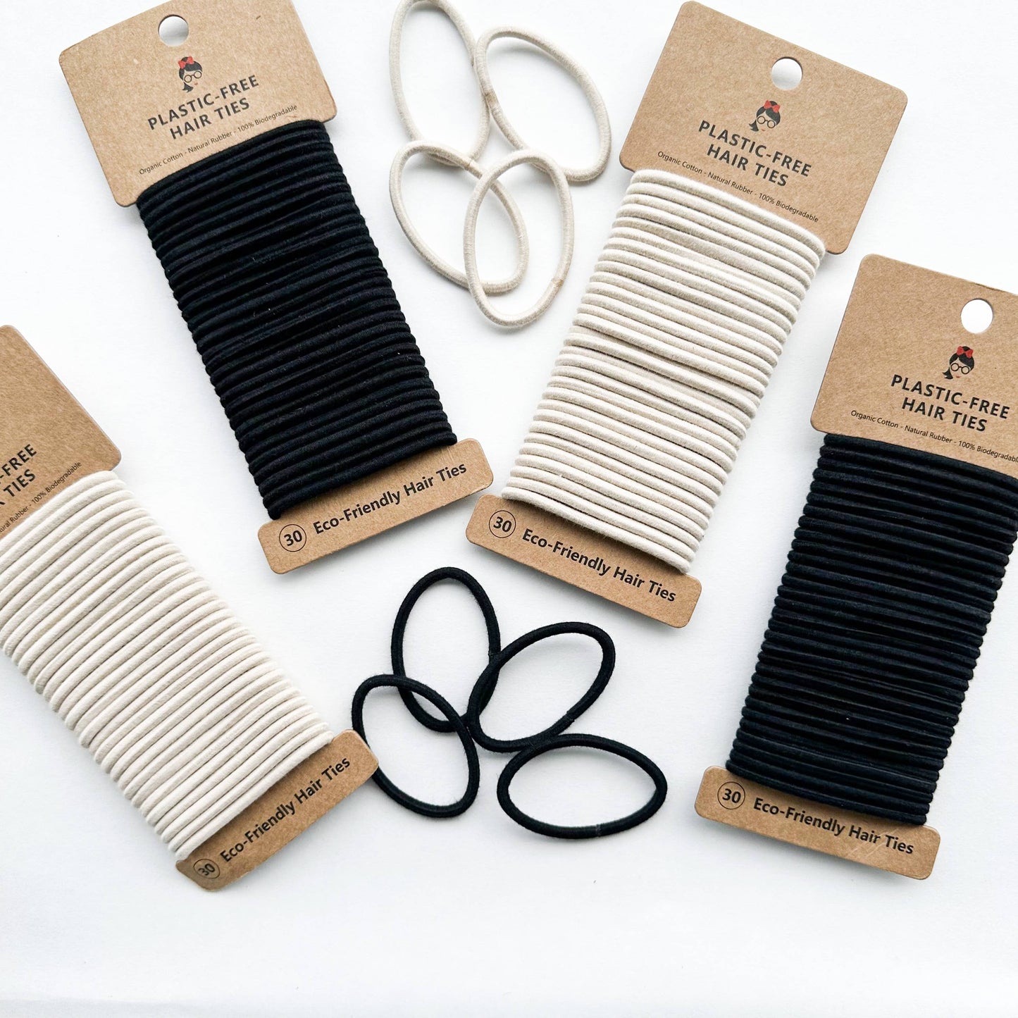 Organic Biodegradable Plastic Free Hair Ties