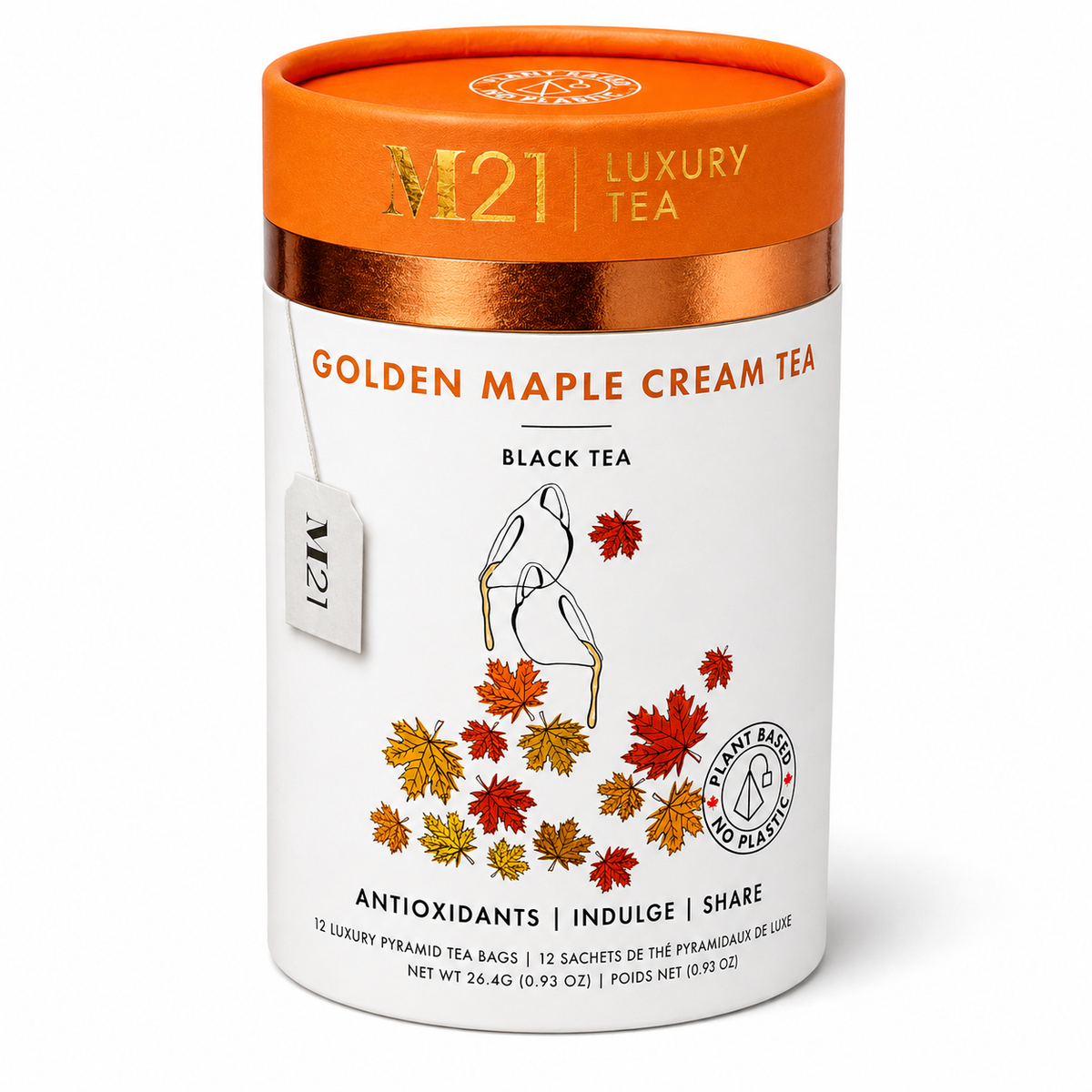 Tega Organic Tea - Maple Golden Cream Luxury Tea | Canadian | 12ct
