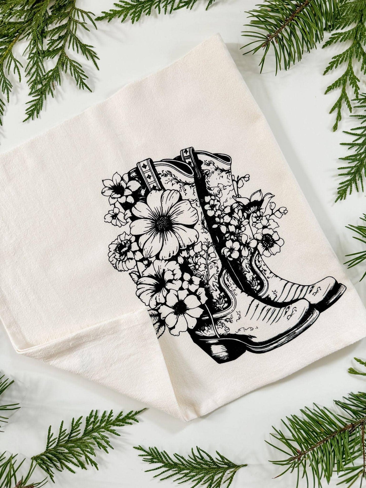 Tea Towel / Cowgirl Boot / Dish Cloth