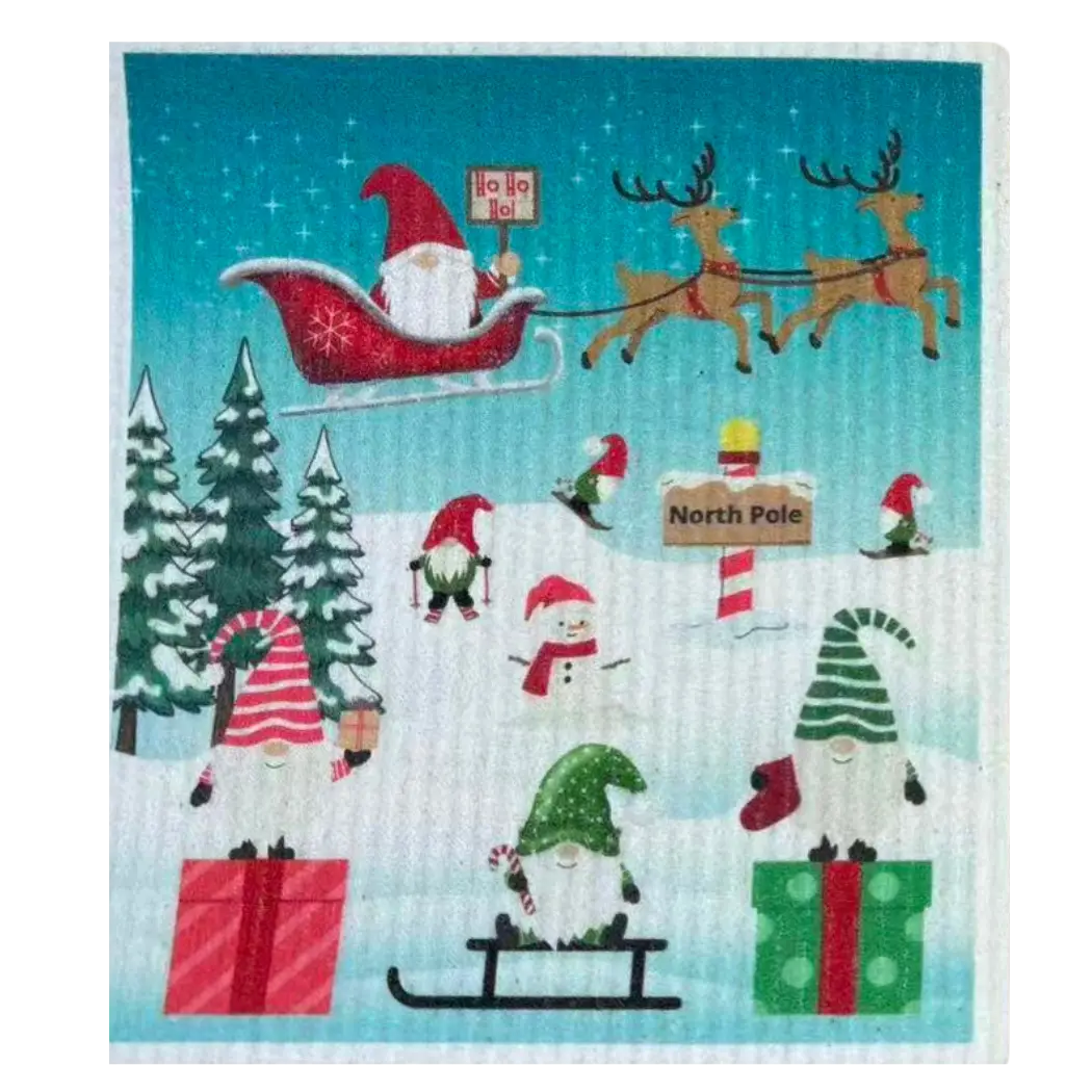 The Good Kitchen - Swedish Dishcloth Gnomes North Pole Christmas