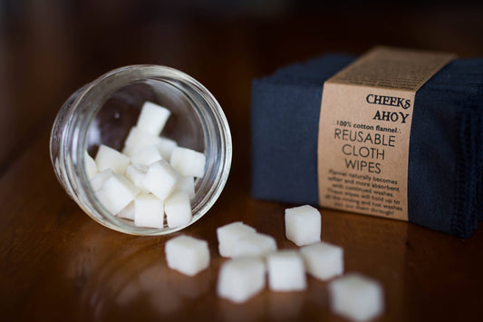 Cheeky Bits cloth wipe solution cubes (jar of 10)