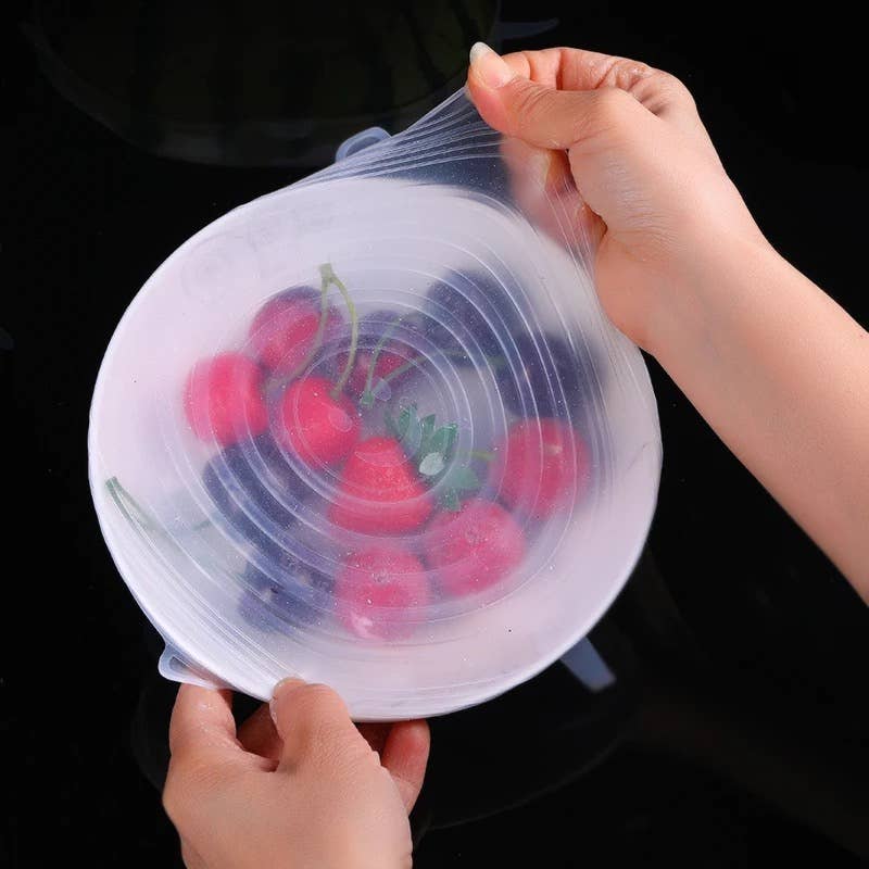 Eco-Friendly Silicone Stretch Food & Dish Covers – Set of 6