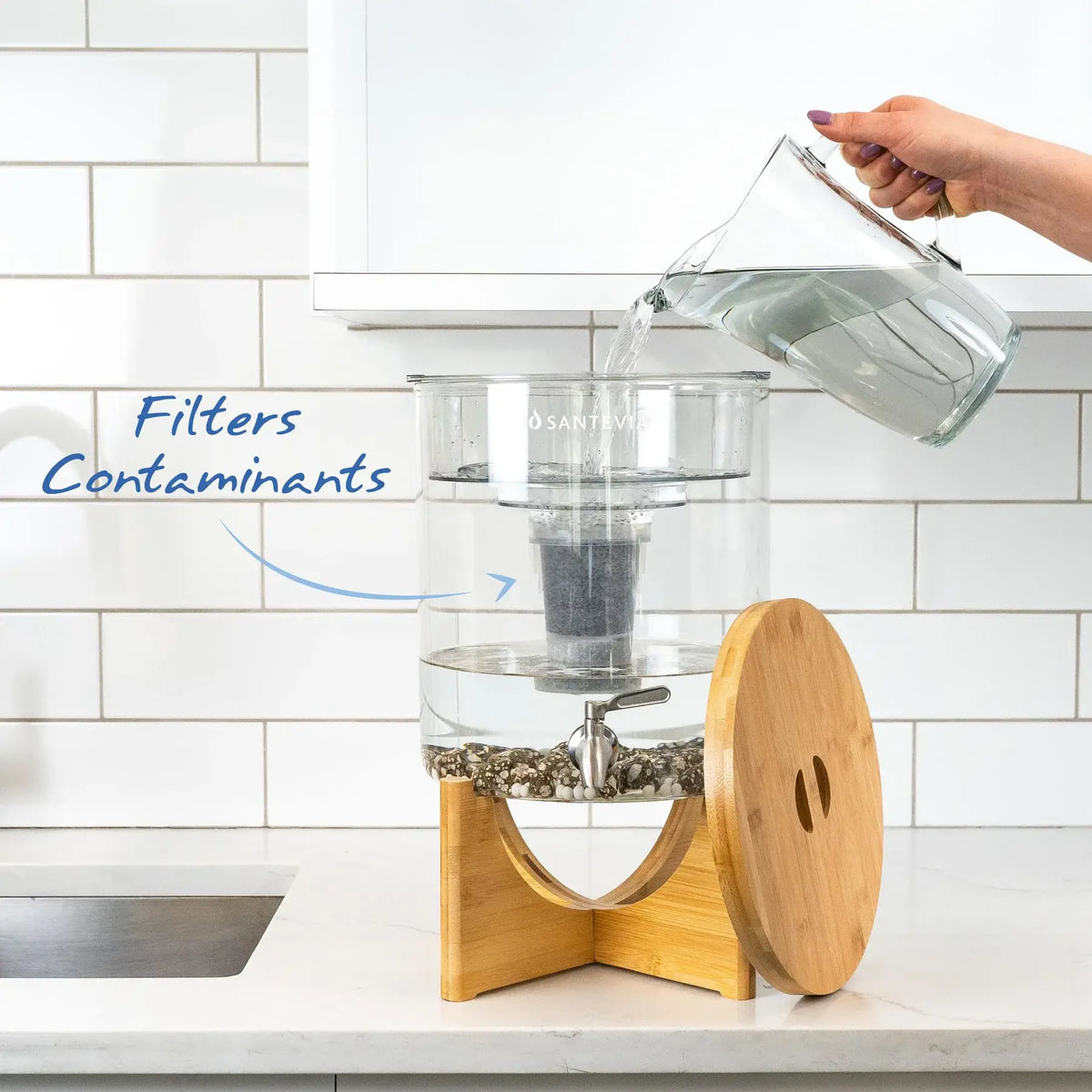 Santevia - Glass Water System w/MINA Fluoride Filter