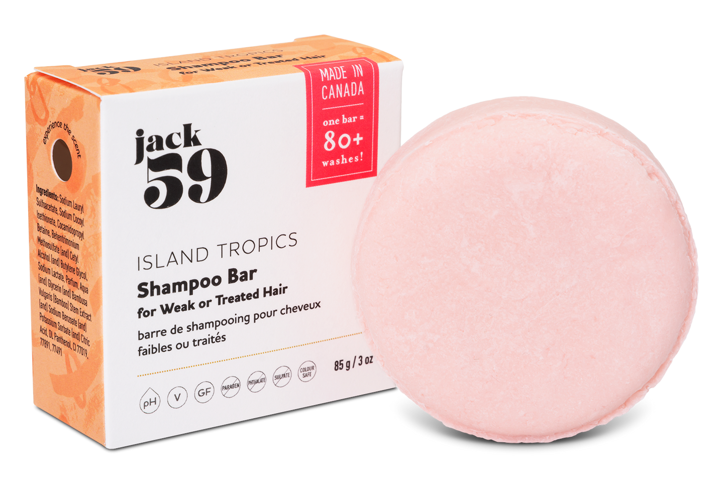 Island Tropics Long-Lasting Fresh Coconut Scent Shampoo Bar