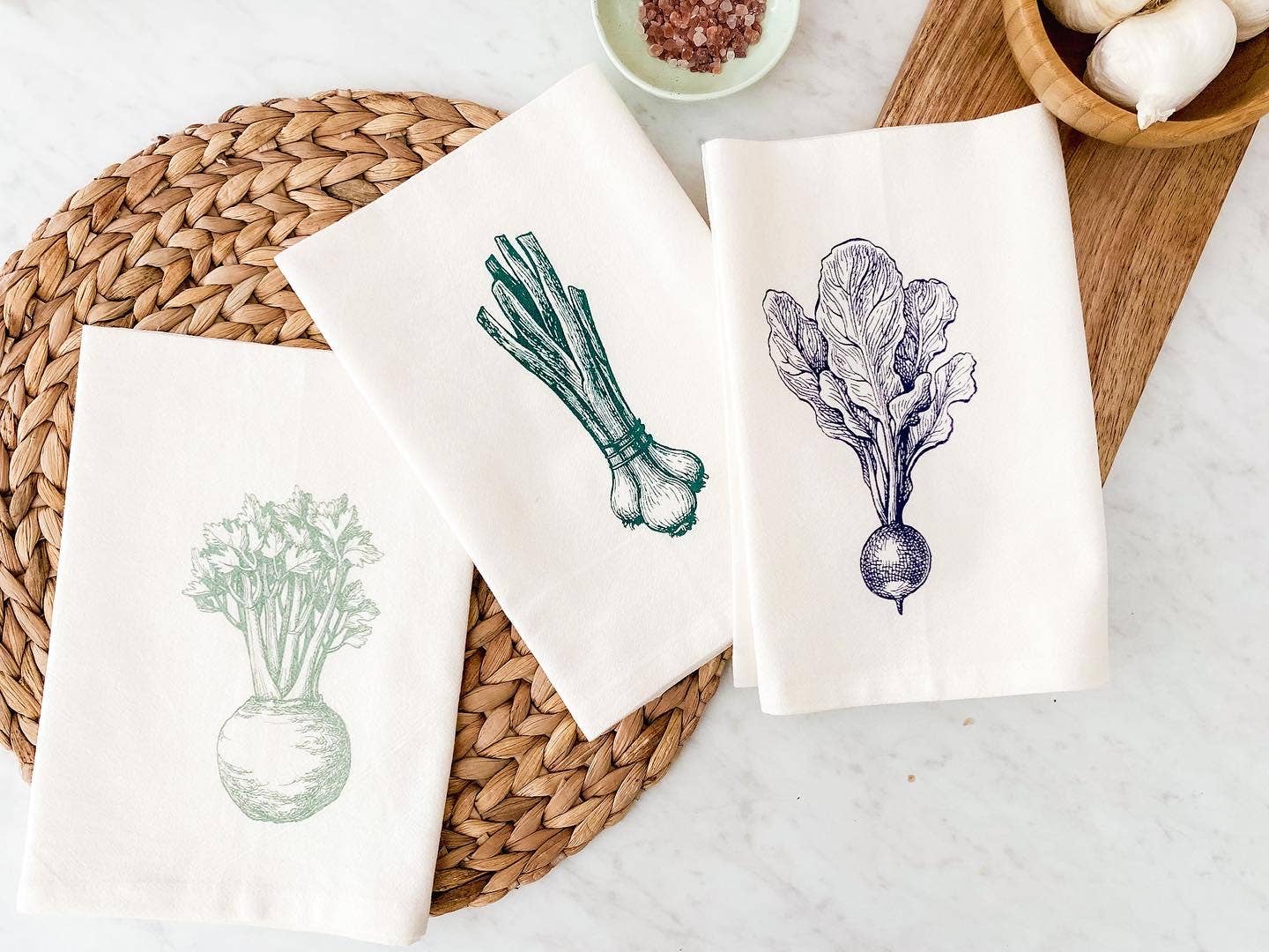 Cloth Napkins /Veggie Napkin set of 6 / 18"x 18"