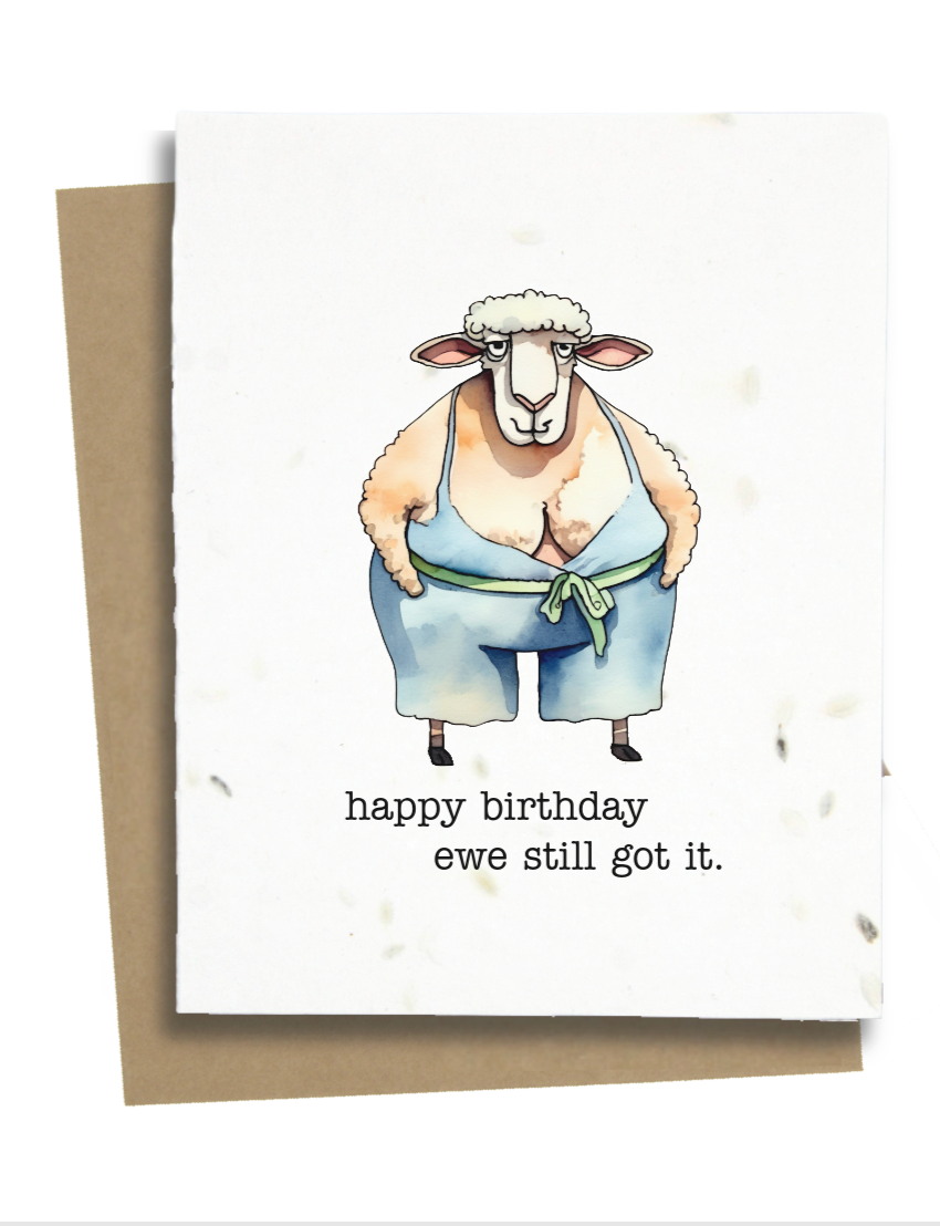 Greet & Grow - Sheep Pun Birthday Card For Her