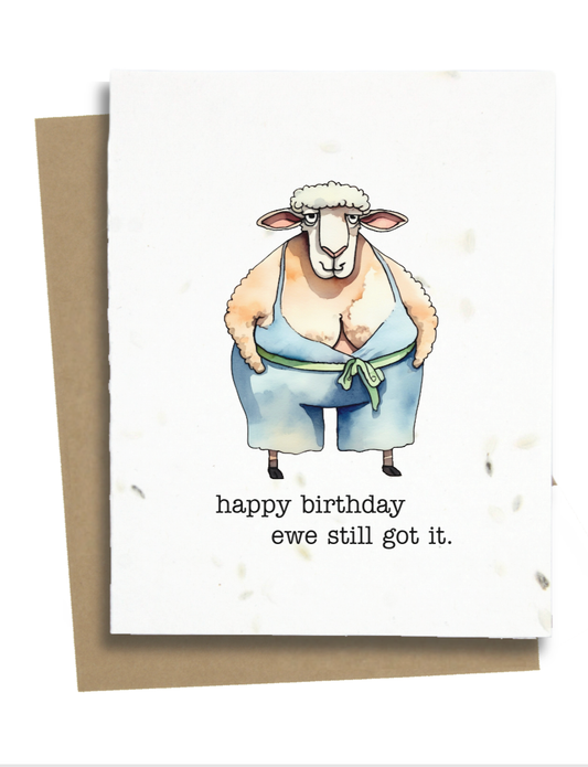 Greet & Grow - Sheep Pun Birthday Card For Her