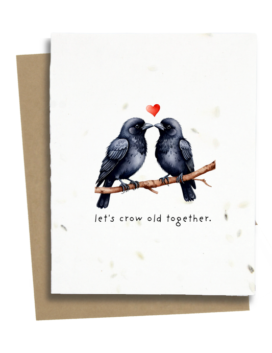 Crow Valentines Day Card