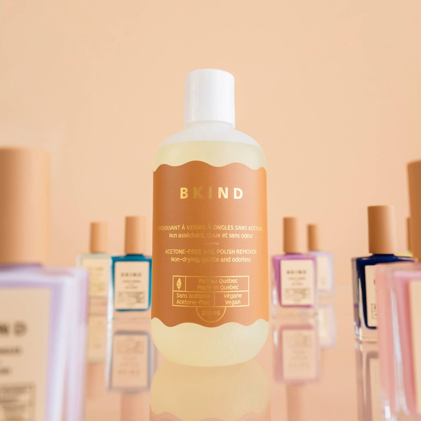 Acetone-free nail polish remover