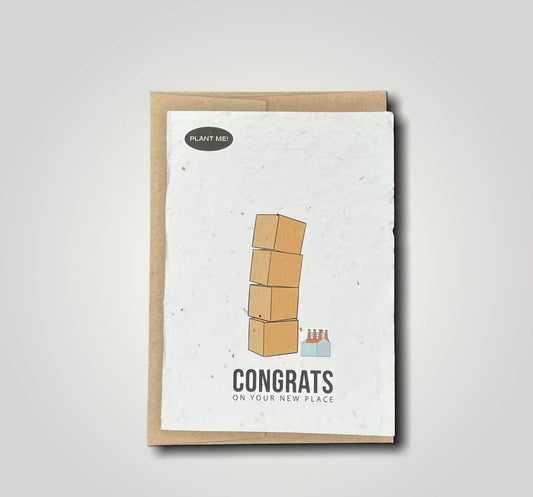Congrats on the New Place Plantable Greeting Card