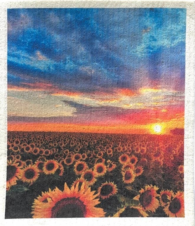 Swedish dishcloth Sunflower Field