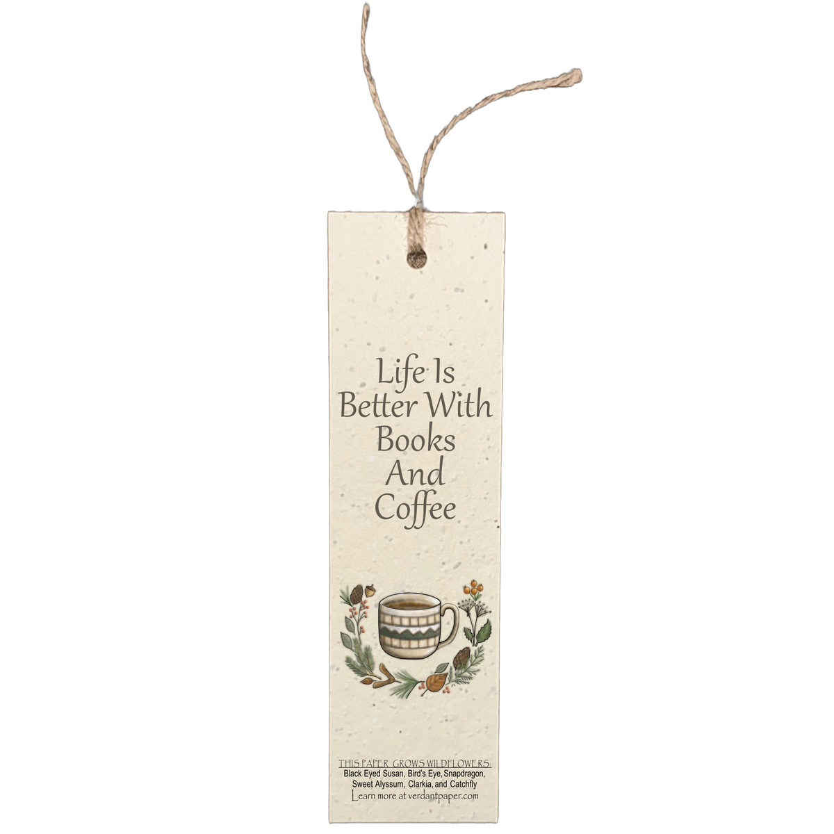 Verdant Paper Co. - Books And Coffee - Bookmark