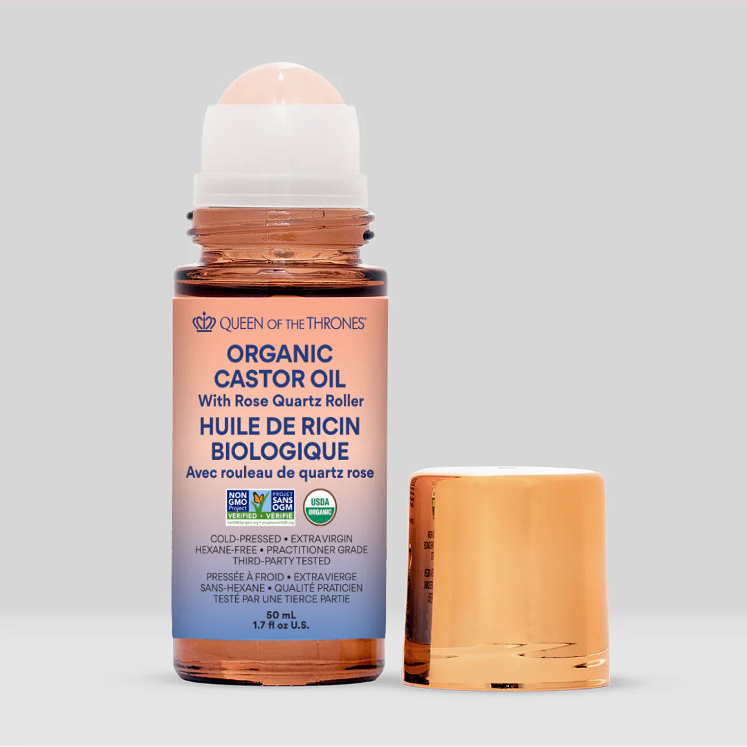 Castor Oil Rose Quartz Roll-On