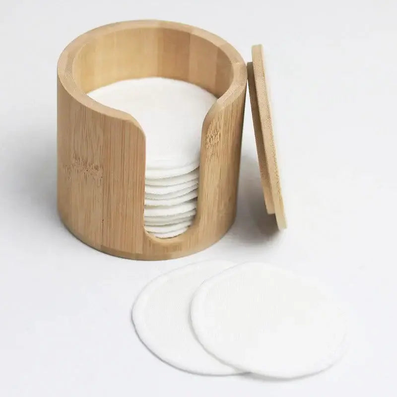 Bamboo Cotton Makeup Pad Holder - Biodegradable