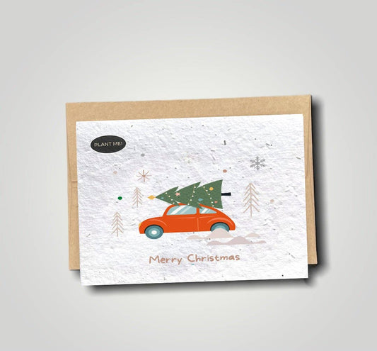 Punch Buggy Christmas Plantable Xmas Card