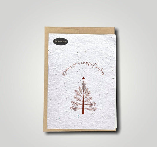 Wishing You a Wonderful Christmas Plantable Greeting Card