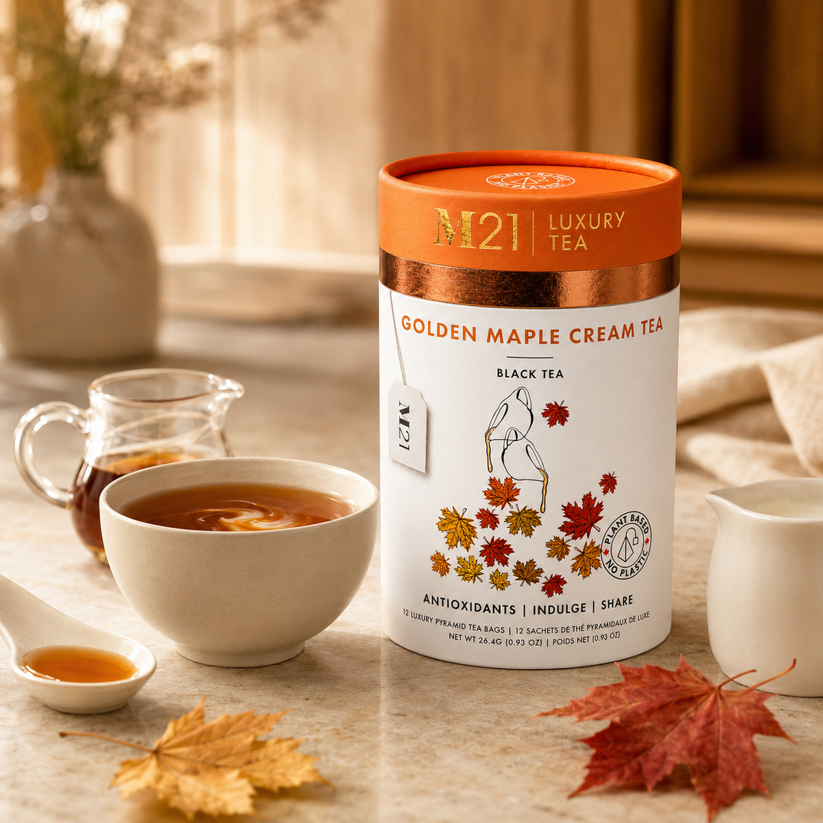 Tega Organic Tea - Maple Golden Cream Luxury Tea | Canadian | 12ct