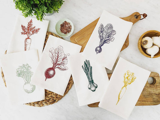 Cloth Napkins /Veggie Napkin set of 6 / 18"x 18"