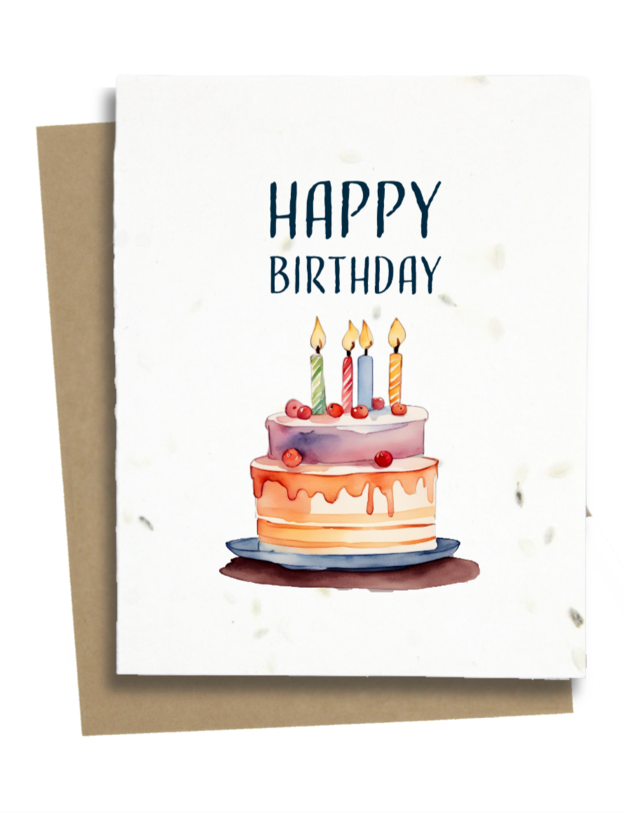 Greet & Grow - Happy Birthday Cake Card