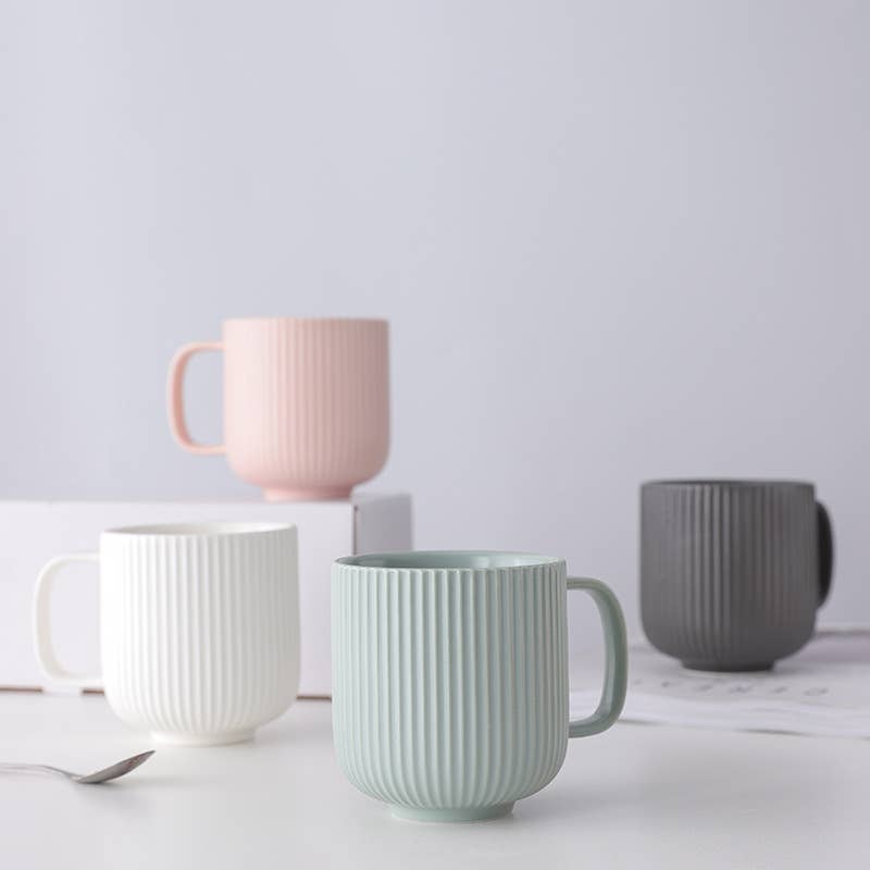 Fluted Ceramic Mug