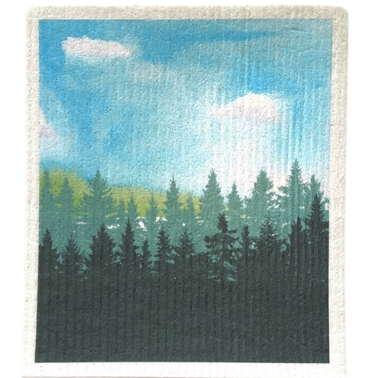 Swedish dishcloth Forest Scene