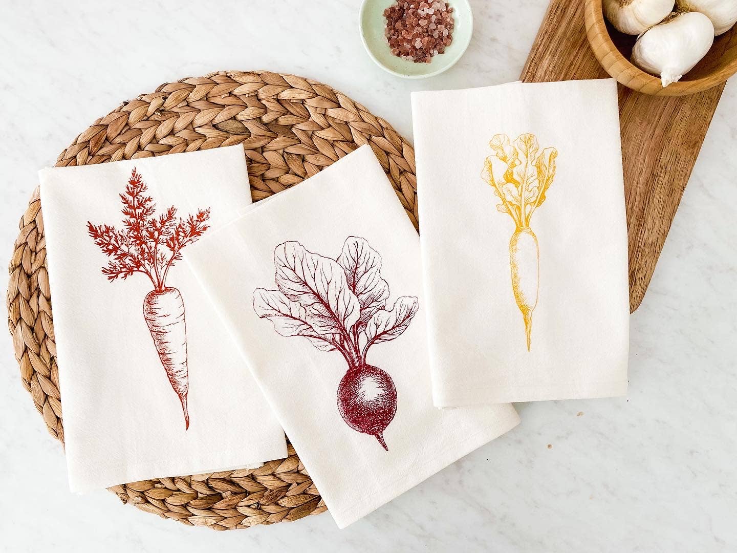 Cloth Napkins /Veggie Napkin set of 6 / 18"x 18"