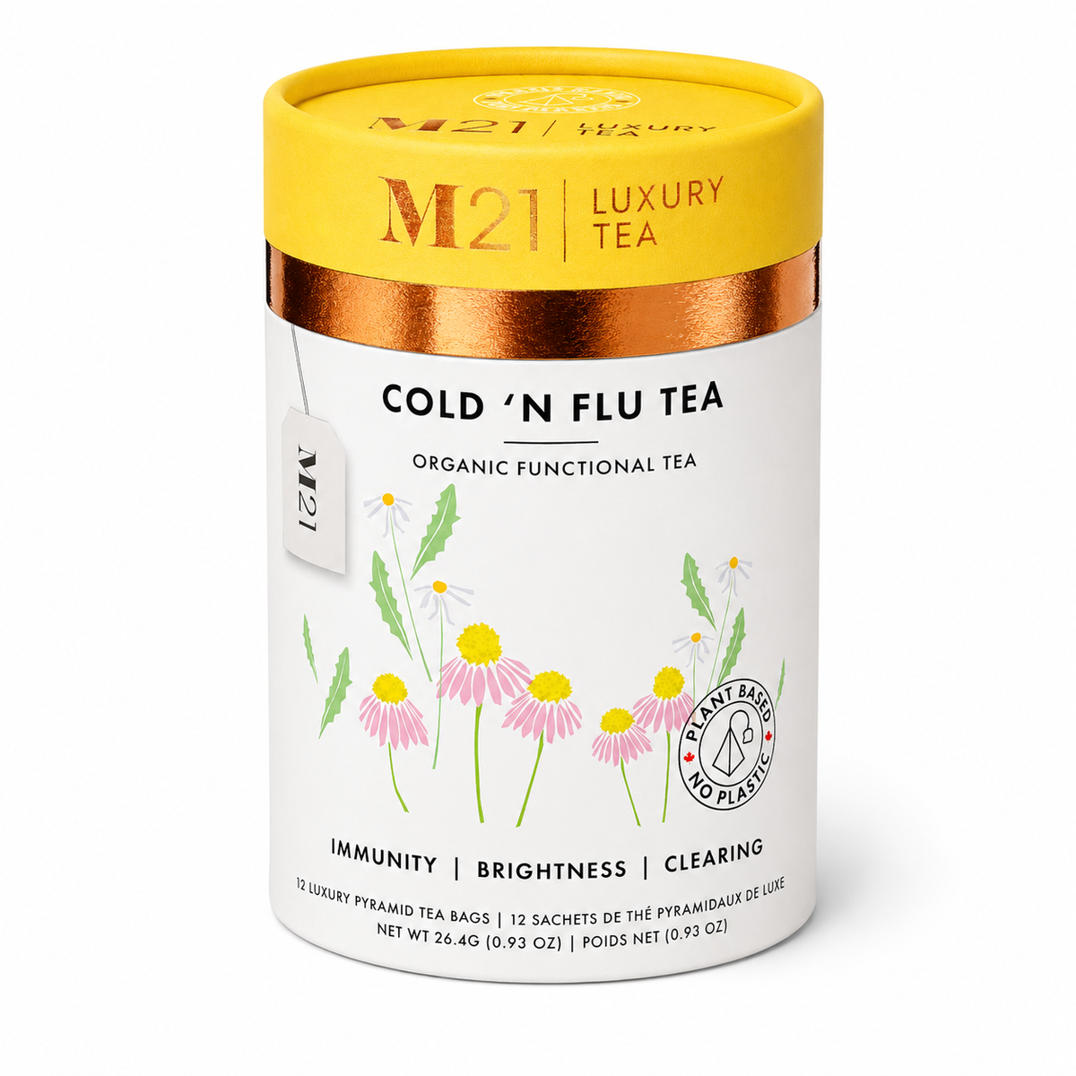 Tega Organic Tea - Cold & Flu Luxury Herbal Tea | Organic |  Canadian | 12ct