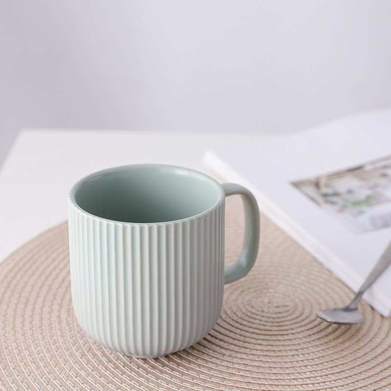 Fluted Ceramic Mug