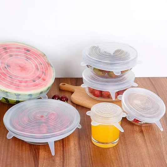 Eco-Friendly Silicone Stretch Food & Dish Covers – Set of 6