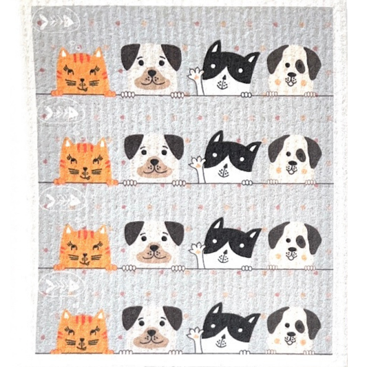 Swedish dishcloth Cats & Dogs