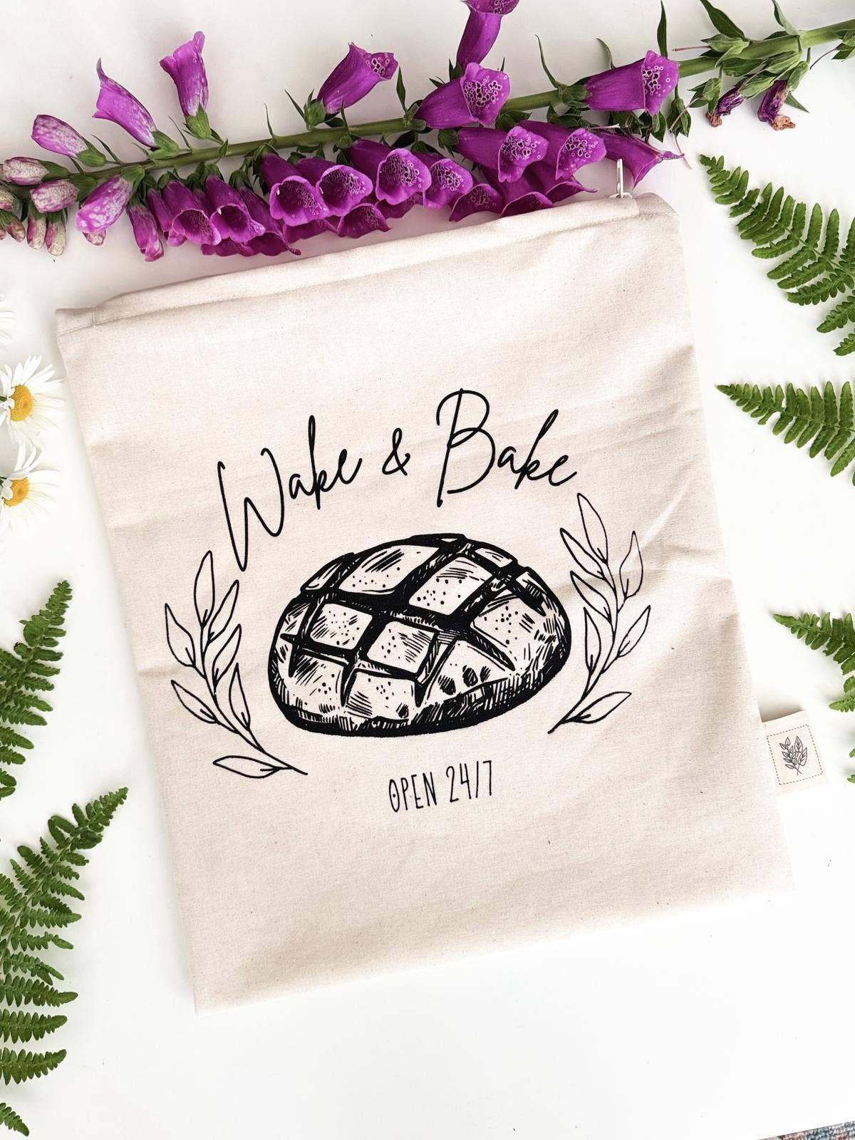 Bread Storage Bag/ Wake & Bake/Lined Bag
