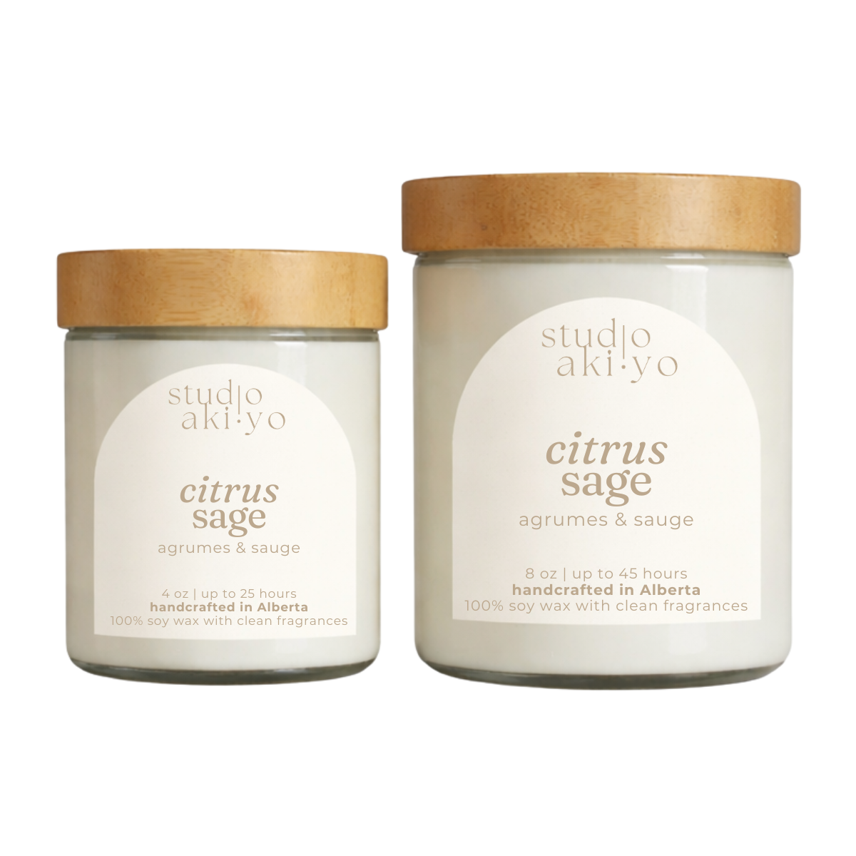 Citrus Sage Soy Wax Candle | Fresh Clean Scent 4oz