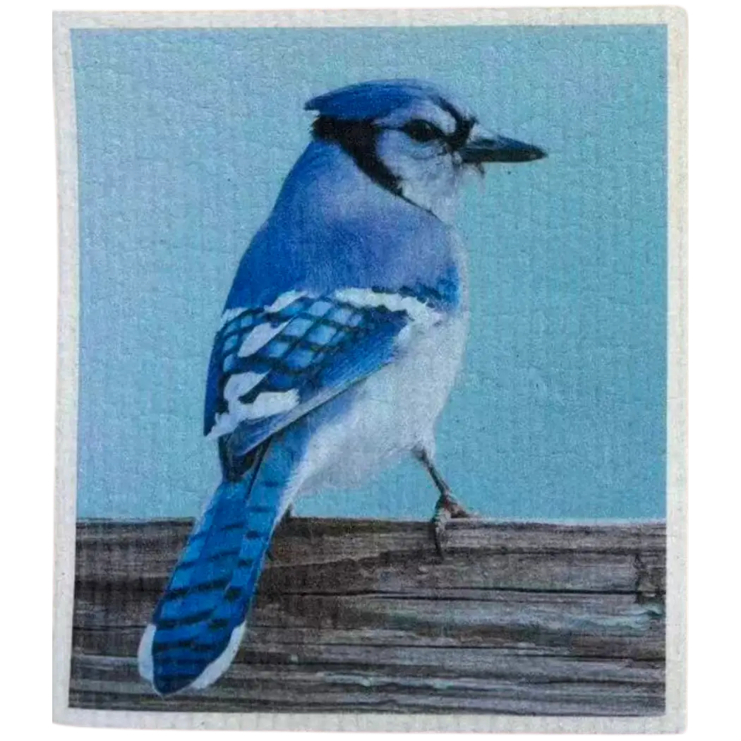 The Good Kitchen - Swedish Dishcloth Bird Blue Jay