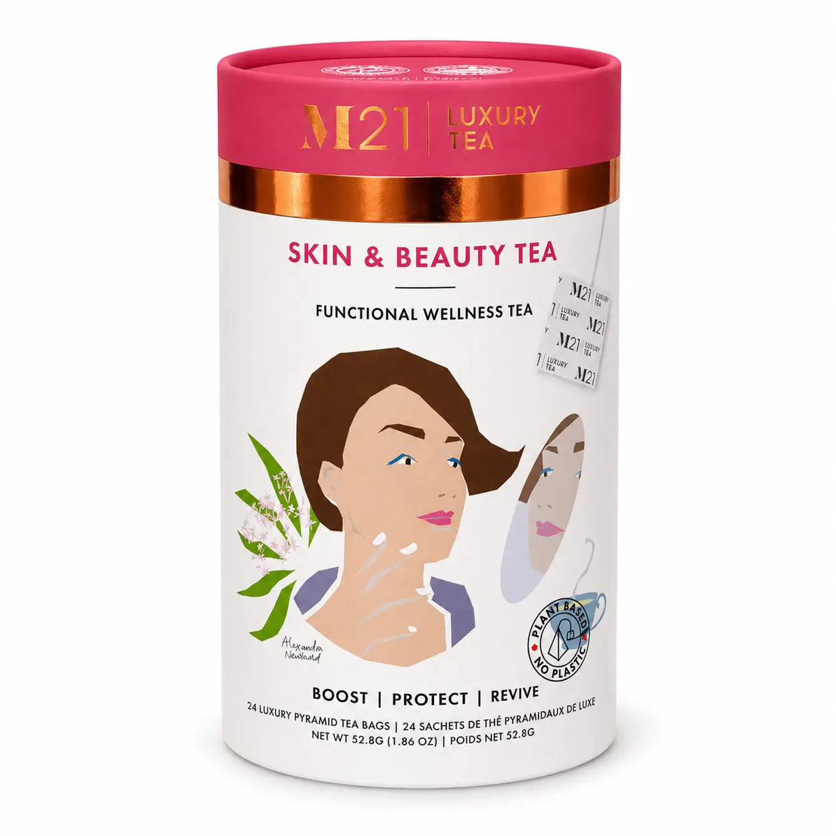 Tega Organic Tea - Skin & Beauty Luxury Herbal Tea | Canadian | 24ct