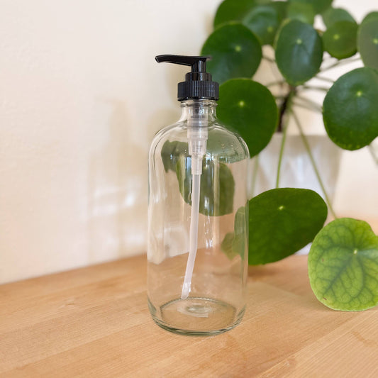 Clear Glass Bottle Spray or Pump - 160z