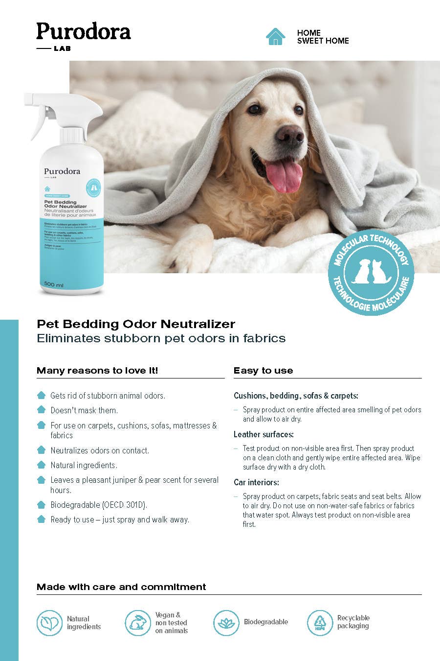 Pet Bedding Odor Neutralizer 473ml