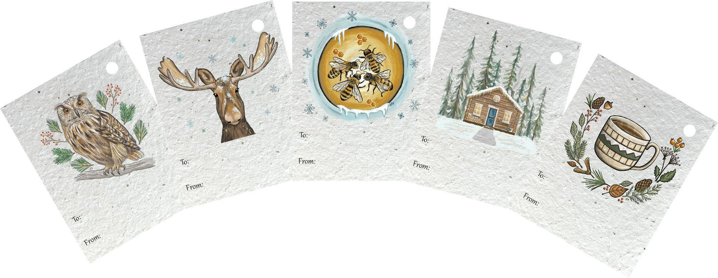 Verdant Paper Co. - 5 Pack of Winter Plantable Gift Tags